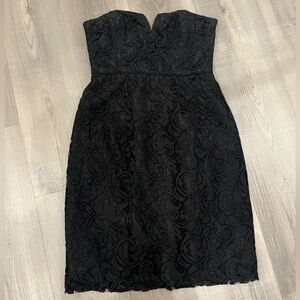 J.Crew Black Lace Strapless Dress, worn once